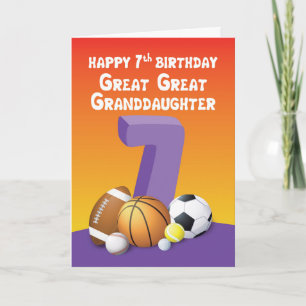 Underbar Underbar mordotter 7:e Birthday Sports Bo Kort