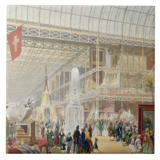 Underbar utställning, 1851: Central Transept av CR Kakelplatta (Framsidan)