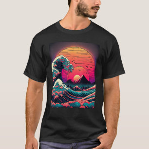 Underbar våg av japansk konst Ukiyo-e Stil T Shirt