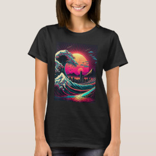 Underbar våg av japansk konst Ukiyo-e Stil T Shirt