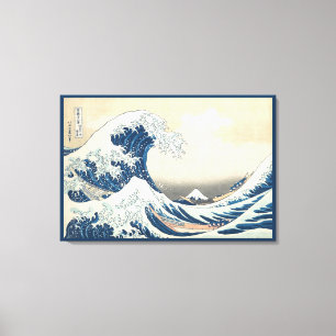 Underbar våg av Kanagawa av Hokusai circa 1831 Can Canvastryck