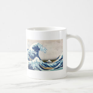 Underbar våg av Kanagawa Hokusai Fine Art Kaffemugg
