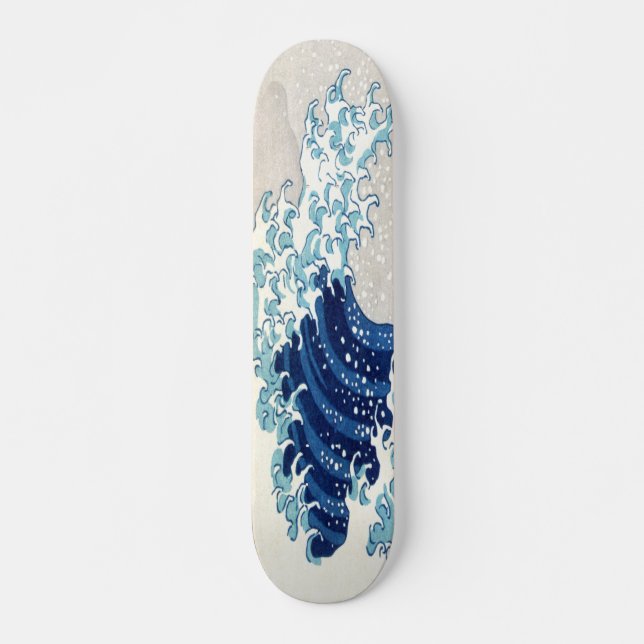 Underbar våg av Kanagawa Hokusai Fine Art Old School Skateboard Bräda 18 Cm (Framsida)