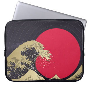 "Underbar våg av kanagawa". Hokusai, japansk våg i Laptop Fodral