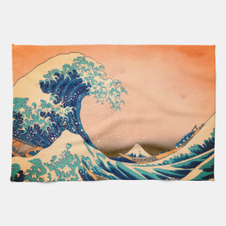 Underbar våg av Kanagawa & Japansk Art /Japan Kökshandduk