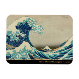 Underbar våg av Kanagawa & Japansk Art /Japan Magnet