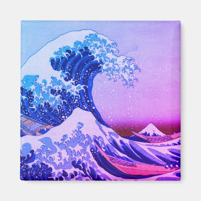Underbar våg av Kanagawa & Japansk Art /Japan Magnet (Framsidan)