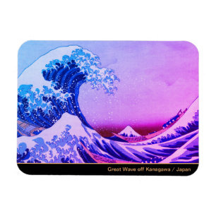 Underbar våg av Kanagawa & Japansk Art /Japan Magnet