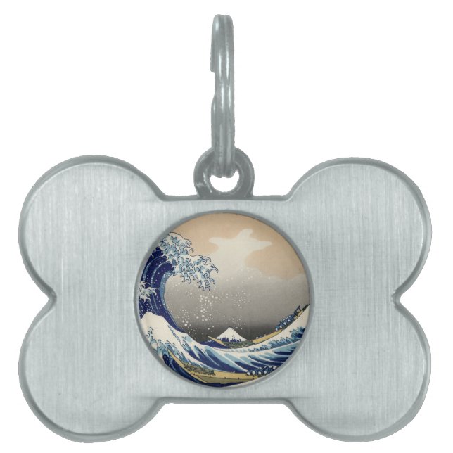 Underbar våg av Kanagawa & Mount Fuji Japan Sea ID-bricka Husdjur (Framsidan)