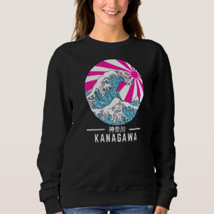 Underbar våg av Kanagawa Vaporwave Glitch Aestheti T Shirt