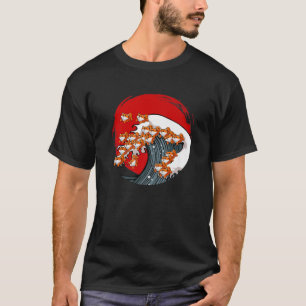 Underbar våg av Shiba Inu Hund Japanska Akita Kana T Shirt