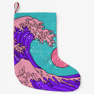 Underbar våg i Vaporwave Pop Art stil. Visa på Liten Julstrumpa