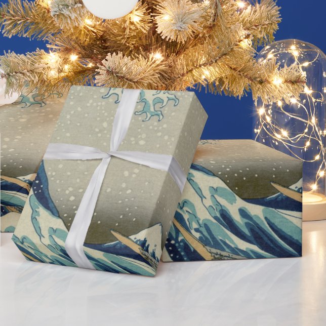 Underbar våg utanför Kanagawas Kusten av Hokusai Presentpapper (Helgdagar)