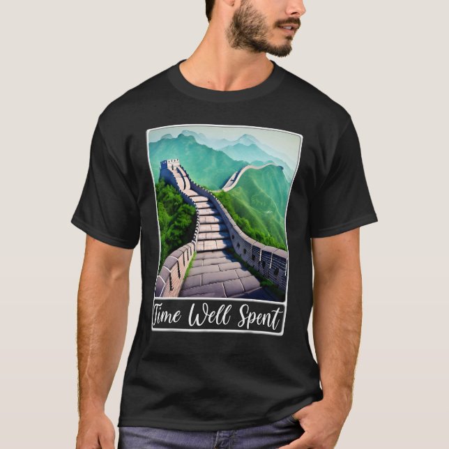 Underbar vägg av Chinans tidskurs Använt T Shirt (Framsida)