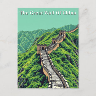 Underbar vägg för China Retro Vintage resor Vykort