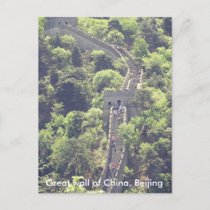Underbar vägg i China Peking vykort trappor träd