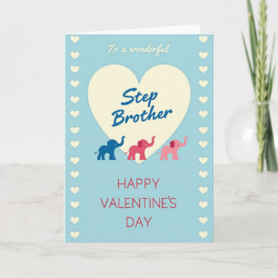 Underbar valentinpresentkort till styvbror kort