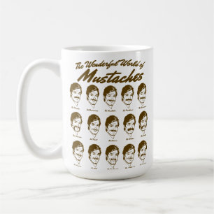 Underbar värld av mustaschmuggen kaffemugg