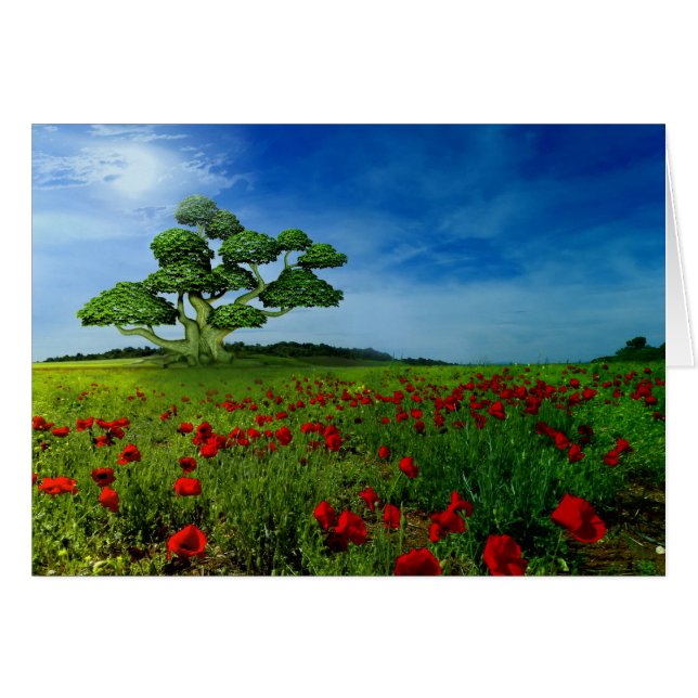 Underbar värld hälsningskort (Framsidan Horizontal)