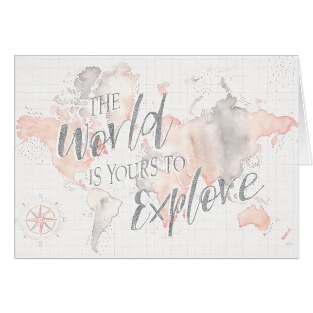 Underbar värld mig hälsningskort (Framsidan Horizontal)