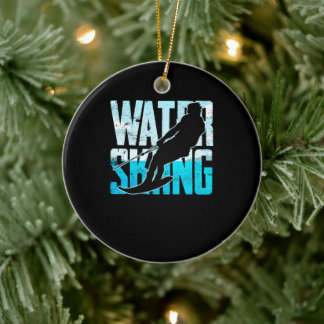 Underbar Vatten Skiing Gift Vatten Skiing Vatten S Julgransprydnad Keramik