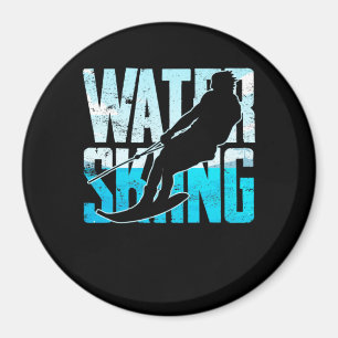 Underbar Vatten Skiing Gift Vatten Skiing Vatten S Magnet