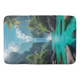 underbar vattenfallslandskap badrumsmatta