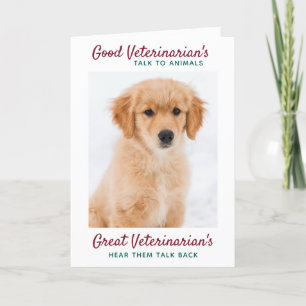 Underbar veterinär Personalisera fotfoto från julk Helgkort