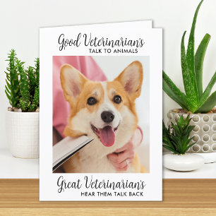 Underbar veterinärPersonlig Pet Hund Photo Tack Kort