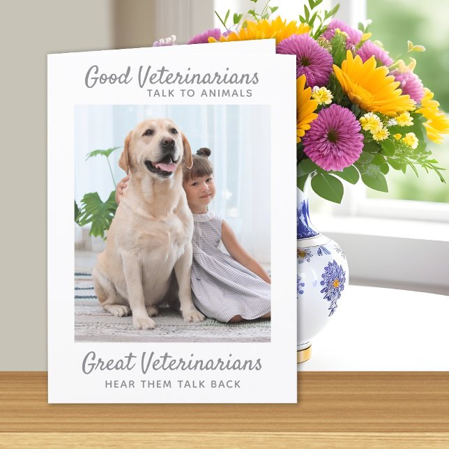Underbar veterinärPersonlig Pet Photo Tack Kort (Skapare uppladdad)