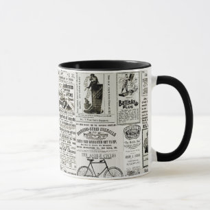 underbar Victorian Era Newspaper Advertising Ads Mugg