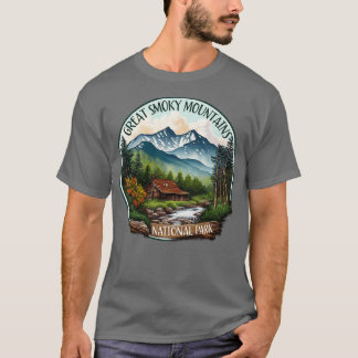 Underbar Vintage för rökiga berg nationalpark T Shirt