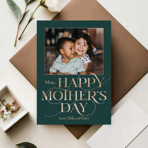 Underbar Virvel Glad mors dag Fotokort Kort