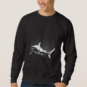 Underbar vit haj Bull Shark Biolog Diver Lång Ärmad Tröja