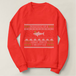 Underbar vit haj Funny Ugly Sweater Dam Shirt T-shirt