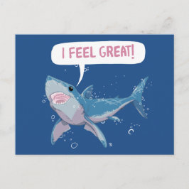 Underbar vit haj känns Underbar Vykort