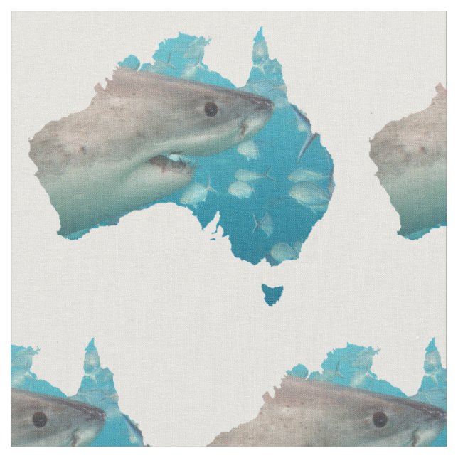 Underbar vit haj Underwater Australien Tyg (Närbild)