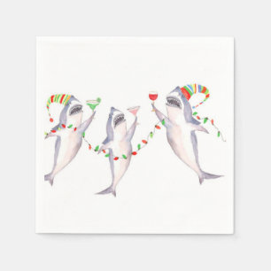 Underbar vit jul Party Napkins Pappersservett