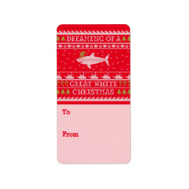 Underbar Vit jul, Ugly Sweater Gift-etiketter Adressetikett