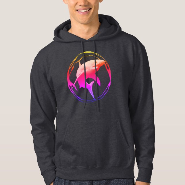 Underbar vitaktig grafik hoodie (Framsida)