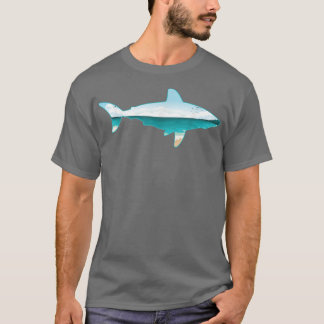 Underbar vitaktig utskrift med LigcapeShark Älskar T Shirt