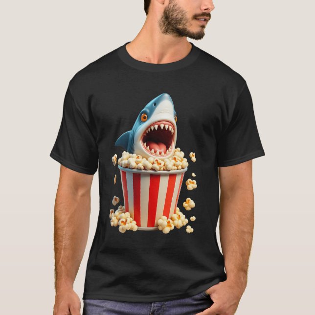 Underbar vithaj för att äta populationshaj och mar t shirt (Framsida)