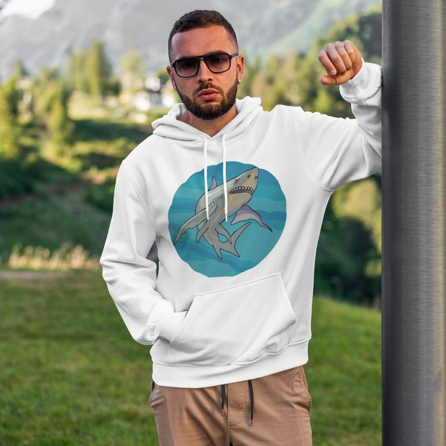 Underbar vithaj hoodie (Skapare uppladdad)
