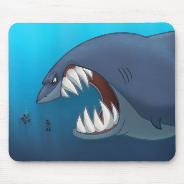 Underbar vithaj Mousepad Musmatta (Framsidan)