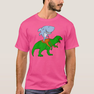 Underbar vithaj, riding A T Rex T Shirt
