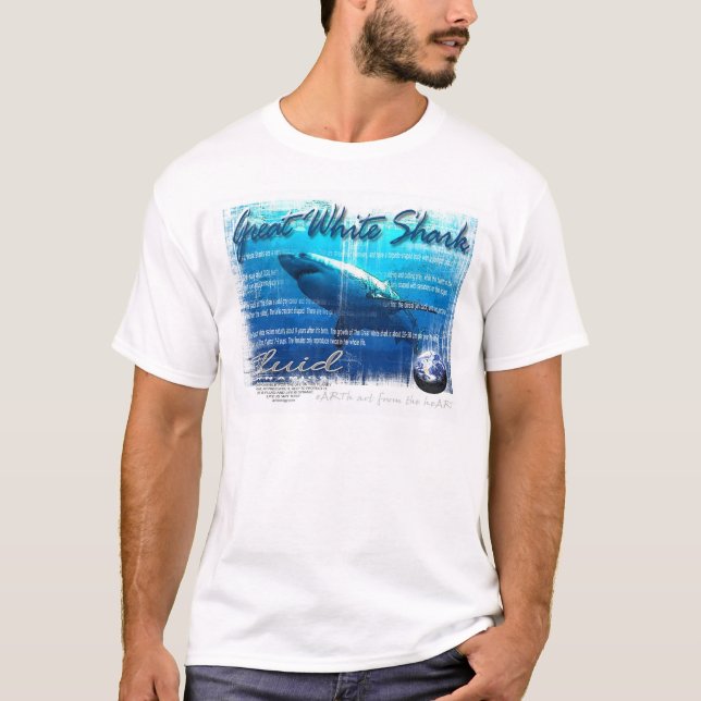Underbar vithaj vid Arteology Tee Shirt (Framsida)