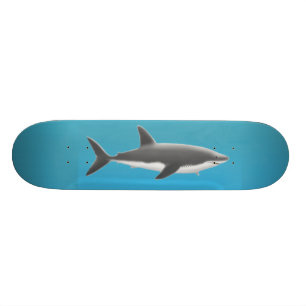 Underbar vithajSkateboard Old School Skateboard Bräda 21,6 Cm