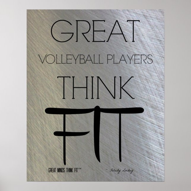 Underbar Volleyball Players Tänka Passit - Steel Poster (Framsidan)