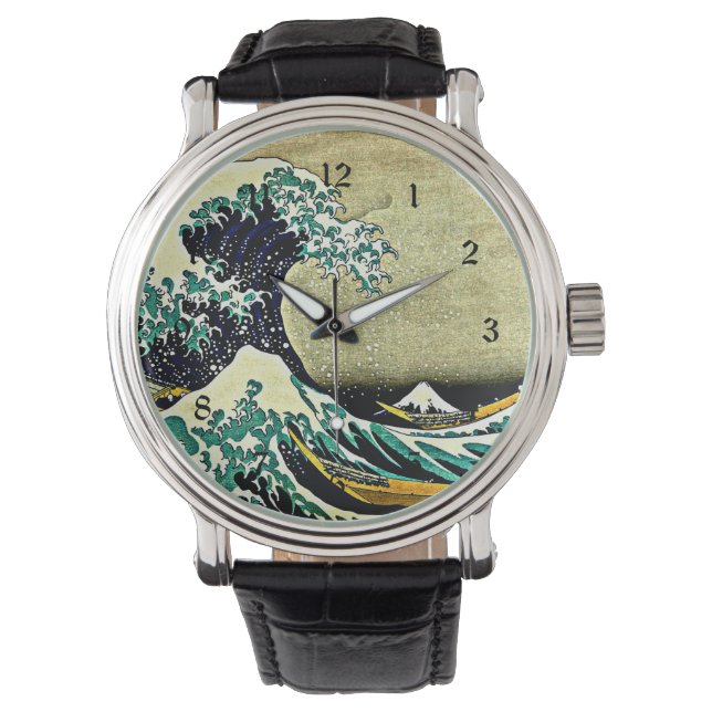 Underbar Wave av Kanagawa Armbandsur (Framsida)