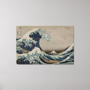 Underbar Wave av Kanagawa - Art-avbildning före 19 Canvastryck